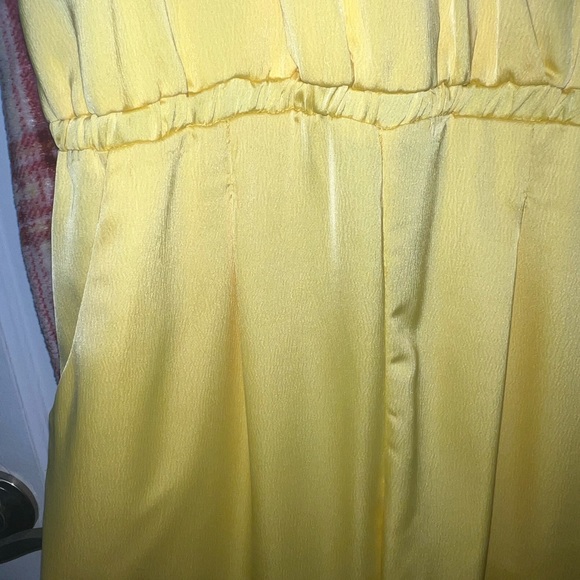 Yellow Silk Jumpsuit with Tie (size small) - Picture 7 of 11